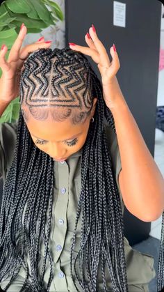 Protective Hairstyles For Natural Hair, Feed In Braids Hairstyles, African Hair Braiding Styles, Fulani Braids, Braids With Beads, Pretty Braided Hairstyles, Braids With Curls