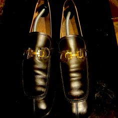 Black Ferragamo Silver And Gold Clips Good Condition Soles Still Have A Lot Of Life Salvatore Ferragamo Platform Shoes, Salvatore Ferragamo Belt, Salvatore Ferragamo Vara Pump, Ferragamo Men, Gold Clips, Loafer Shoes, Salvatore Ferragamo, Men's Shoes, Loafers