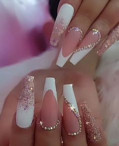 Rose Sparkle Bling Tips | Press on Nails in 2022 | Nails design with rhinestones, Pink acrylic nails, Rose gold nails design Wedding Coffin Acrylic Nails, Classy Nails With Rhinestones, Elegant Nails Classy Coffin, Ongles Bling Bling, Nails Design With Rhinestones, Acrylic Nails Coffin Pink, Acrylic Nails Coffin Short, Nail Designs Glitter, Pink Acrylic Nails