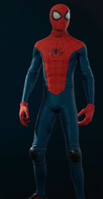 the amazing spider - man is standing in front of a black background