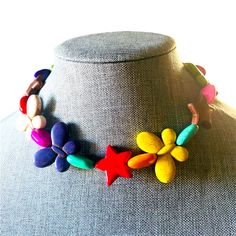 Necklace And Bracelet Set Bracelet Is 7 Inches Necklace Is 14 Inches Trendy Multicolor Flower Necklace For Summer, Trendy Multicolor Summer Flower Necklace, Trendy Multicolor Flower Jewelry, Adjustable Multicolor Flower Necklace For Beach, Trendy Handmade Multicolor Flower Necklace, Multicolor Flower Necklace For Summer Beach, Beach Multicolor Flower Necklace, Multicolor Flower Jewelry For Beach, Trendy Multicolor Flower Necklace With Colorful Beads