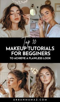 Tips For Flawless Makeup, Beginner Glam Makeup, How To Everyday Makeup, Simple Makeup Application Order, Make Up Beginner Guide, Basic Natural Makeup For Beginners, How To Apply Natural Looking Makeup For Beginners, Natural Glam Makeup Step By Step, Girly Makeup Looks Pink