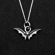 925 Sterling Silver Bat Necklace Bat Jewelry Fruit Bat | Etsy Bat Pendant, Etsy Jewelry Earrings, Vampire Necklace, Bat Jewelry, Goth Necklace, Starburst Earrings, Goth Jewelry, Gothic Necklace, Star Earrings Stud