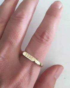 Engraved Ring Personalized Ring Men / Women Ring Initial | Etsy