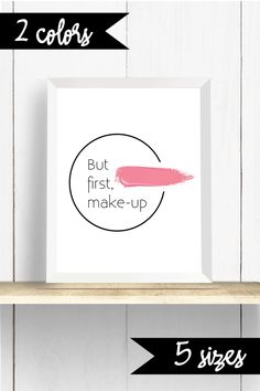 This minimalist make up print is available in 5 sizes: 4x6, 5x7, 8x10, 11x14, and 13x19. Great decor idea for makeup artists, makeup bloggers, hair salons, or your own personal vanity station! Made in L.A. by Arla LaserWorks | As featured on CBS and Buzzfeed #makeupstudio #glamroomdecor Idea For Makeup, Lash Studio Decor, Makeup Room Decor Ideas, Vanity Station, Glam Room Decor, Makeup Artist Studio, Artists Studio, Makeup Room Decor, Lipstick Gloss