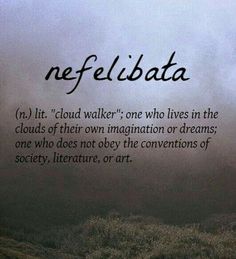 a poem written in black on a foggy background with the words nefibata