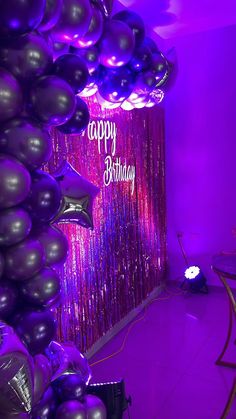 Decoración para fiesta 18th Party Ideas, 14th Birthday Party Ideas, 15th Birthday Party Ideas, 18th Birthday Party Themes, Purple Birthday Party, Neon Birthday Party, Sweet Sixteen Birthday Party Ideas, Glow Birthday Party, 18th Birthday Decorations