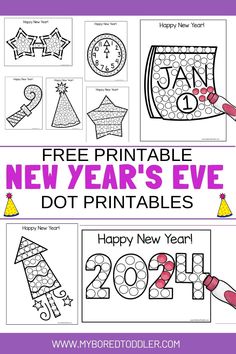 new year's eve printables for kids to color