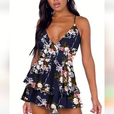 Sea Blue, Size Small, Brand New Without Tags Natural Hair Removal, Sleeveless Romper Jumpsuits, Spaghetti Strap Rompers, Jumpsuit Navy Blue, Jumpsuit Casual, Pink Bodycon Dresses, Romper Jumpsuit, Sleeveless Rompers, Casual Jumpsuit