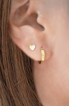 Double your accessorizing opportunities with this sterling silver set that comes with diamond-cut stud earrings and petite hoops, both plated in 18-karat gold. 1/4"W x 1/4"L 1/2" hoop diameter Pack of two pairs Sterling silver/18k-gold plate Made in Italy Yellow Gold Sterling Silver Cartilage Earrings As Gift, Everyday Sterling Silver Diamond Cut Jewelry, Everyday Sterling Silver Jewelry With Diamond Cut, Gold Plated Small Hoop Jewelry With Diamond Cut, Small Hoop Gold Plated Diamond Cut Jewelry, Everyday Small Hoop Diamond-cut Jewelry, Everyday Small Hoop Diamond Cut Jewelry, Dainty Small Hoop Jewelry For Anniversary, Pierced Huggie Earrings Gift