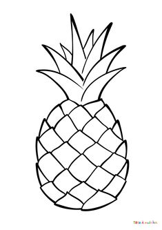 a black and white drawing of a pineapple on a white background with the words, how to draw a pineapple