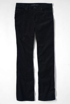 Women's Plus Size Mid Rise Boot Cut Corduroy Pants in black  - great light weight cords! Corduroy Pants, Lands End, Boot Cut, Leather Pants