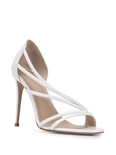 Le Silla Scarlet 105mm Strappy Sandals - Farfetch Le Silla Shoes, Pool Sandals, White Strappy Sandals, Sandals White, Dress Jewelry, Strappy Sandals, Bananas, Scarlet, Calf Leather