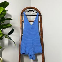 Xl Blue Clear Skies Crochet Sweater Knit Romper From Free People Beach. Criss Cross Straps On The Back. 100% Cotton. New With Tags. Thank You For Visiting My Closet And Supporting A Small Business. Check Out The Rest Of My Closet For Similar Styles And Sizes! Bundle Three Items And Save 15% New To Poshmark? Use Code Dmpr16 To Get A Discount Off Your First Purchase! Measures Approx 20in Pit To Pit 2in Inseam 33.5in Total Length Shoulder To Hem 0824 Bin M Blue Knitted Tops For Vacation, Summer Knitted Tops For Loungewear, Crochet Jumpsuits, Crochet Romper, Free People Pants, Clear Sky, Knitted Romper, Cross Straps, Crochet Sweater