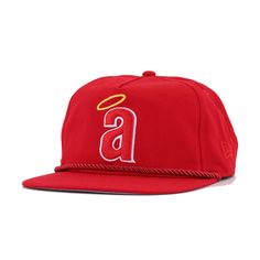 Adjustable hat. Cap is "One Size Fits Most" (OSFM). New Era Cap Golfer snapback hat for the Los Angeles Angels in official team colors. The Golfer Snapback is built for two things: durability and comfort. The unstructured crown actually allows the hat to be more durable, affording more flexibility to the adjustable hat. Use of premium cotton keeps the hat lightweight so it’s easy to keep this on for longer periods of time. Sweatband and mesh lining on the inner part of the front keeps sweat from Cotton Crown, Jackie Robinson Day, Red Snow, Radiant Red, World Baseball Classic, Green Bottom, Los Angeles Angels, Mlb Teams, 60th Anniversary