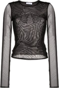 Fitted Mesh Top With Crew Neck For Evening, Evening Mesh Top With Sheer Sleeves, Fitted Sequin Mesh Tops, Glamorous Sheer Stretch Top, Sheer Mesh Evening Top, Sheer Mesh Top For Evening, Spring Embellished Stretch Mesh Top, Elegant Tops With Mesh Sleeves And Crew Neck, Elegant Crew Neck Top With Mesh Sleeves