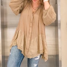 Questions? Leave A Comment Below! Brand New With Tags Attached Oversized Blouse, Work Tops, Boho Tops, Tunic Tops, Top Blouse, Buckle, Womens Tops, Brand New, My Style