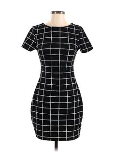 Shein Casual Dress Size: Small Black Dresses - used. 95% POLYESTER, 5% SPANDEX, Sheath, Square, Houndstooth, Short, Short Sleeve | Shein Casual Dress - Sheath: Black Houndstooth Dresses - Used - Size Small Cheap Houndstooth Pattern Dresses For Women, Small Black Dress, Houndstooth Dress, Black Houndstooth, Black Dresses, Second Hand Clothes, Casual Dresses For Women, Do Good, Clean Out