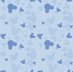 a blue and white mickey mouse pattern