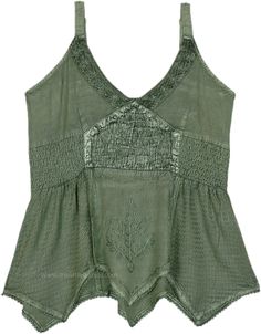 A fairy flavor lustrous green soft satin rayon halter top. The halter top has all set up to give the classic snug fit on the waist while highlighting the bust on the top and giving way to a short frock with an uneven hem from the waist down. #tlb #Embroidered #bohemianfashion #Haltertop #renaissancetop Green Halter Neck Tank Top For Spring, Green Spaghetti Strap Halter Top For Spring, Fitted Green Camisole For Summer, Elegant Green Tank Top For Summer, Green Halter Neck Camisole For Summer, Green Halter Neck Top For Summer, Elegant Green Camisole For Summer, Elegant Green Top With Spaghetti Straps, Elegant Green Tops With Spaghetti Straps