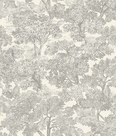 Spinney Grey Toile Wallpaper Studio Mcgee Wallpaper, Grey Toile Wallpaper, Strip Wallpaper, Stripped Wallpaper, Toile Design, Red Toile, Toile Wallpaper, Modern Mural, Wallpaper For Sale