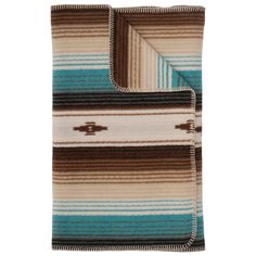 Yara Azul Serape Bed Scarf - Made in the USA - Your Western Decor Bed Runners Ideas, Southwestern Bedroom, Wood River, Bed Runners, Bed Scarf, Bright Turquoise, Bed Runner, Decorative Blankets, Blanket Stitch