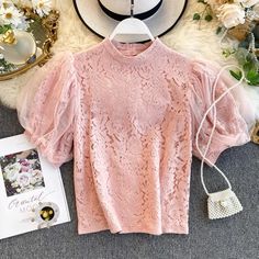 Name:New, vintage,lace top, half sleeve, chic, sweet little topMaterial:laceColor:white,red,black,apricot,pinkFeatures:sweetSize(cm):free 1inch=2.54cmS:length:54,bust:90,waist:86,shoulder:36Note:Due to different measurement methods,there will be 1-3 error(unite:cm), please understand.&ltp&gtPlease check the size carefully when you choose items,thank you.</p>&ltbr/> Feminine Crochet Lace Top For Spring, Chic Pink Lace Top For Party, Pink Feminine Lace Top, Feminine Pink Lace Top, Feminine Pink Lace Top For Party, Feminine Crochet Lace Party Top, Feminine Pink Lace Party Top, Elegant Pink Lace Top Blouse, Elegant Pink Lace Blouse