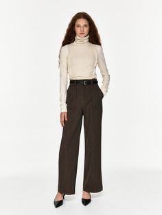 Editor's NotesSimple and basic material warm wide silhouette trouser pants with a simple and casual wear. It is great to style with various of top wears emphasizing a warm and cozy wear.- Comfortable silhouette trouser pants- Soft touch and texture mood created- Great to style in many waysMeasurements(in.)S / M - Waist: 13.58 in / 14.37 in - Hip: 18.70 in / 19.49 in - Hem: 11.02 in / 11.42 in - Length: 41.34 in / 41.54 in Model info:- Height: 5'4 Bust: 28.5 in. Waist: 22 in. Hips: 33.5 in. Wearing size: S - Height: 5'7 Bust: 31 in. Waist: 28 in. Hips: 35 in. Wearing size: S Composition & Care- 30% Rayon, 35% Tencel, 30% Viscose, 5% Spandex- Dry cleanDesigner- by MOHAN Relaxed Fit Solid Wide Leg Pants For Winter, Winter Wide Leg Pants Solid Relaxed Fit, Business Casual Wide Leg Pants With Pockets For Fall, Winter Wide Leg Relaxed Fit Pants, Classic Wide Leg Pants For Fall, Winter Workwear Wide Leg Pants, Classic Wide Leg Trousers For Fall, Chic Relaxed Fit Winter Pants, Winter Wide-leg Pants