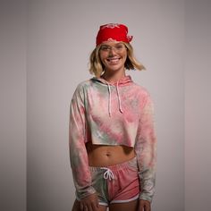 Gorgeous New Tie Dye Two Piece Set Hooddie Crop Top Long Sleeve And Shorts Street-Ready Look .This Hoodie Features A Drawstring. Joggers Are Super Soft And Also Include A Drawstring. Suit For Casual Wear, Lounge Wear, Workout, Running And Daily Wear. Provides Exceptional Quality Value & Style Available In 4 Colors : Green And Pink Tie Dye Color White And Pink Tie Dye Color Yellow And Pink Tie Dye Color Hot Pink And Green Tie Dye Color, Choose Your Favourite! 100% Polyester, Made In Usa, Machine Pink Stretch Hoodie For Loungewear, Pink Stretch Hoodie For Spring, Spring Pink Stretch Hoodie, Casual Pink Top For Leisure, Pink Relaxed Fit Hoodie For Loungewear, Pink Stretch Tops For Leisure, Pink Stretch Top For Leisure, Trendy Stretch Pink Hoodie, Trendy Pink Stretch Hoodie