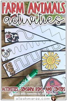 farm animals activities and printables for kids