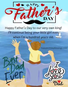 a father's day card with the words happy father's day