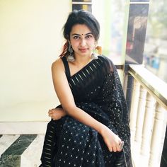 The saree is starch free jamdani. The colour is black  with all over zari design. This is super light and amazing to wear. Please feel free to contact for any queries. Saree Bengali, Saree Aesthetic, Womens Overalls, Black Saree, Overalls Women, Indian Beauty Saree, India Beauty, Indian Wear, Porter