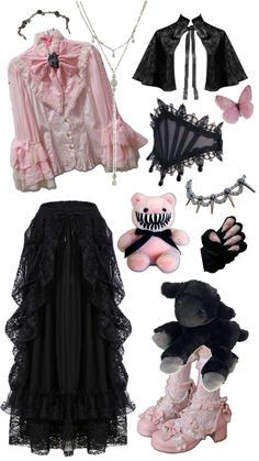 Pastel Goth Aesthetic Outfit, Pink Goth Aesthetic, Goth Outfit Inspo, Pastel Goth Aesthetic, Pink Goth, Goth Outfit, Scene Fashion, Goth Aesthetic, Cute Style