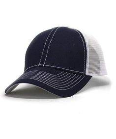 #Plain#Two#Tone#Cotton#Twill#Mesh#Adjustable#Trucker#Baseball#Cap#Navy/Navy/White#CM18CX74KMH Cap Collection, Womens Baseball Cap, Baseball Caps, Navy White, Cotton Twill, Navy And White, Contrasting Colors, Baseball Cap, Caps Hats