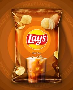 a bag of lays potato chips next to a drink