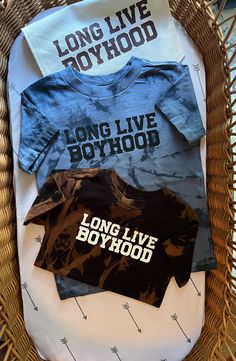 Long live boyhood tee - perfect for any age! Thank you for stopping by! I'm Ashlyn and everything in my shop is designed & made entirely by myself! I take pride in creating neutral pieces for our growing babes, good quality, excellent customer service, and keeping prices affordable! I use Bella Canvas and Honest brand t-shirts and they are sure to be soft for your littles! Adult t-shirts are Bella Canvas. If you would prefer a different brand, please message me & I can accommodate. My products a Tie Dye Short Sleeve Top With Letter Print, Family Matching Printed Cotton Tops, Printed Tie Dye Cotton Tops, Tie Dye Cotton Top With Graphic Print, Cotton Tie Dye Top With Graphic Print, Cotton Tie-dye Top With Graphic Print, Family Matching Name Print Unisex Tops, Family Matching Tops With Custom Print, Tie Dye Cotton Tops With Screen Print