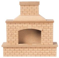 a brick oven is shown on a white background