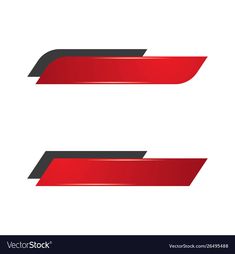 the letter e with red and black stripes