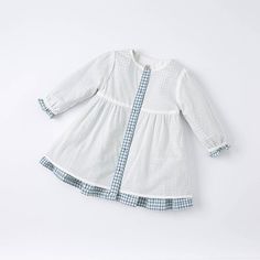 This blue and white gingham dress is full of feminine contemporary detailing. It features a peter pan collar with embroidered cherries and laces, buttons closure at the front and comes with a matching pink cross-shoulder bag. Wear as a set or mix and match with children's favorite looks; the style possibilities are endless. ] Material: Cotton Cross Shoulder Bags, Baby Boy Jackets, Blue And White Gingham, Womens Prom Dresses, Skirt And Sneakers, Baby Jacket, Spring Baby, Gingham Dress