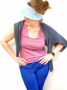 Summer Beach HatSun Visor for Women Made to Order in beige and chambray blueAdjustable back hook and loop closure OVERVIEWNot only is this sun visor adjustable it also can protect you from the shade, oh, and it’s reversible! Perfect for farmers market, walking, running and especially great for gardening and ball games. Keep your face and ears shaded with this lightweight visor. HOW TO WEARPlace center of visor band on your forehead hairline and wrap visor around your head and press the hook and Adjustable Summer Hat With Sweatband, Summer Baseball Cap With Sweatband, Summer Hats With Sweatband, Summer Hats With Sweatband One Size Fits Most, Casual Summer Visor With Sweatband, Summer Visor Hat With Sweatband, Casual Visor With Cotton Sweatband, Sporty Summer Hats For Everyday Use, Sporty Summer Hats For Everyday