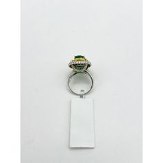 This is part of Chairish’s Fine Jewelry assortment.  Beautiful 4.06 ct. emerald oval with 1.31 ct. good quality, white, and bright diamond rounds.  Handmade in 14k white and yellow gold.  Ring size 5.75. Oval Tsavorite Diamond Ring For Formal Occasions, Brilliant Cut Oval Diamond Ring With Tsavorite, Oval Emerald Rings With Pave Setting, Oval Emerald Ring With Pave Setting For Formal Occasions, Oval Emerald Ring With Pave Setting For Anniversary, Oval Emerald Ring With Pave Setting, Silver Oval Emerald Ring With Pave Setting, Silver Emerald Ring With Pave Setting, Oval Shaped, Oval Emerald Ring With Diamond Accents For Formal