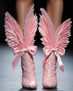 I need shoes 🎀  .  .  .  .  .  .  .  .  .  .  .  .  .  .  .  .  .  .  .  (Ai, shoes, heels, boots, ethereal, wings, lace, blue, white, princess core, stylish, couture, ribbon, bows, coquette, dollatte, fairy core, runway, fashion) Jorge Gonzalez, The Opera, Dress Inspo