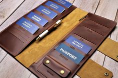 10 Family passport holder 4 personalized Leather Family travel wallet 6 Passport holdes 8 12 document organizer 16 brown passport wallet 14 Usa Video, Family Passport, Family Passport Holder, Document Organizer, High Holidays, Leather Travel Wallet, Travel Comfort, Leather Passport Holder, Special Symbols