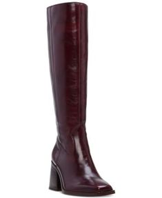 Vince Camuto Sangeti Snip-Toe Block-Heel Extra Wide-Calf Tall Boots - Macy's Wide Calf Tall Boots, Extra Wide Calf Boots, Vince Camuto Boots, Wide Calf Boots, Wide Calf, Tall Boots, Stacked Heel, Vince Camuto, Knee High Boots