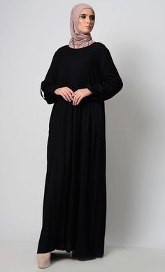 Roll Up Sleeve Rayon Abaya Long Sleeve Abaya For Work, Solid Color Long Sleeve Abaya For Work, Solid Long Sleeve Abaya For Work, Elegant Solid Color Abaya With Modesty Panel, Fall Solid Color Maxi Length Abaya, Modest Abaya With Modesty Panel, Solid Color Maxi Length Abaya For Work, Solid Maxi Length Abaya For Work, Casual Solid Color Maxi Length Abaya