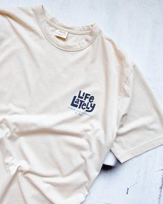 a white t - shirt with the words life etcy printed on it