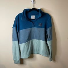 Nwt Ivory Ella Moroccan Blue Polar Colorblock Stripe Fleece Quarter Zip Pullover. Size Medium. New With Tags. Cozy Blue Color Block Sweater, Blue Color Block Long Sleeve Sweatshirt, Cozy Blue Patchwork Sweater, Cozy Blue Fleece Tops, Cozy Blue Fleece Top, Cozy Blue Fleece Sweatshirt, Blue Color Block Sweatshirt For Winter, Blue Long Sleeve Patchwork Sweatshirt, Winter Blue Color Block Sweatshirt