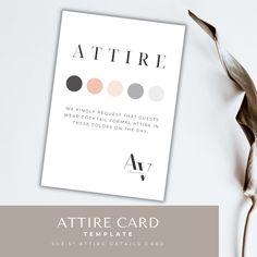 a white card with the words attre card on it