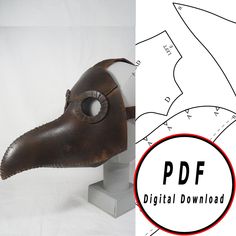 20% discount on minimum orders of 3 items Digital PDF file to build your own helmet main shell / basic mask with no strap ready to be downloaded and printed on 1/1 scale Pattern and instructions step by step with photo's of the process for beginners - After you buy the item you will get access to download page with your files. - Then just press the DOWNLOAD button and that's it,you are ready to build your helmet / mask FILE INFORMATION You will receive 3 PDF file's 1 X PDF A4 size ready to print Plague Doctor Mask Template, Steampunk Plague Doctor, Helmet Pattern, Cardboard Props, Plague Mask, Plague Doctor Mask, Steampunk Leather, Doctor Mask, Monster Halloween