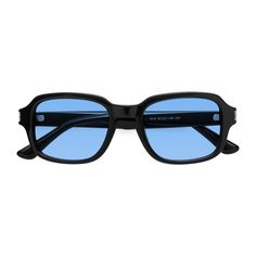 This rectangular acetate frame features a keyhole bridge and unique end pieces for added style. It combines classic design with modern details for a versatile and stylish look. The frame is crafted with high-quality materials for durability and longevity. The sleek and sophisticated design makes it the perfect accessory for any occasion. Blue Sunglasses With Uv Protection For Streetwear, Blue Sunglasses With Uva Protection For Streetwear, Blue Uv Protection Sunglasses For Streetwear, Blue Mirrored Sunglasses For Streetwear, Retro Blue Wayfarer Sunglasses, Modern Blue Sunglasses For Streetwear, Retro Blue Square Frame Sunglasses, Trendy Blue Sunglasses For Streetwear, Trendy Blue Streetwear Sunglasses